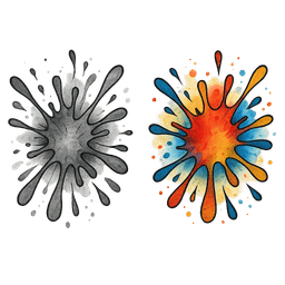 Watercolor tattoo design 3